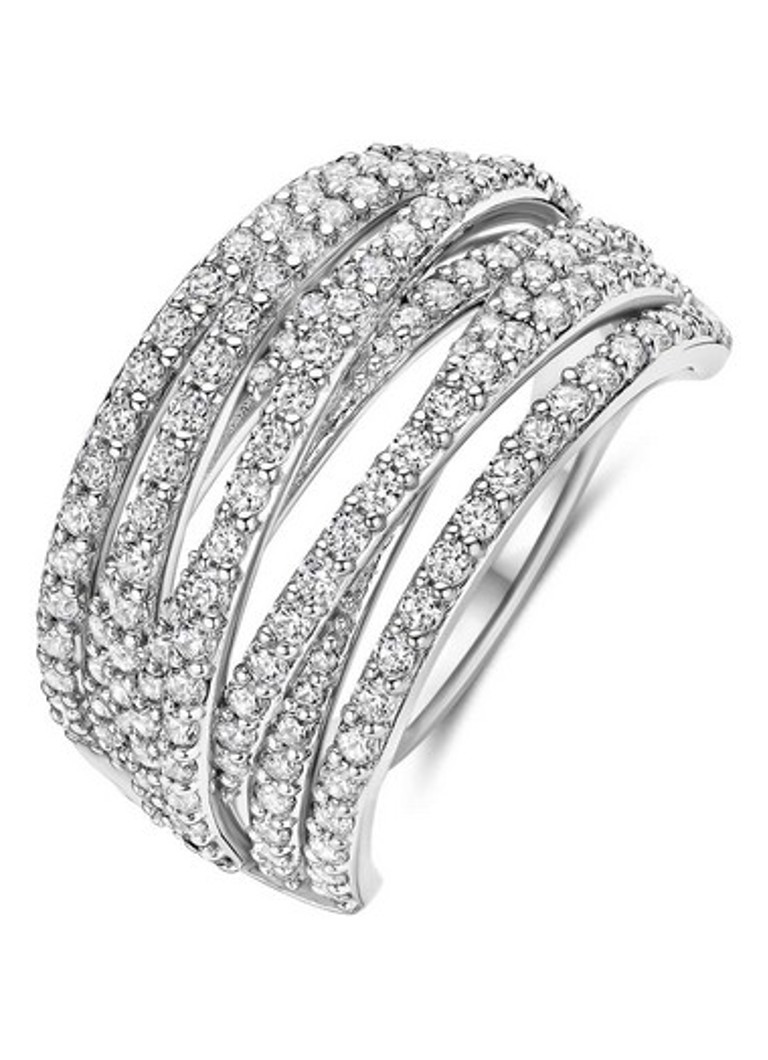 TI SENTO - Milano Dames Ring met zirkonia 12431ZI in de kleur Zilver