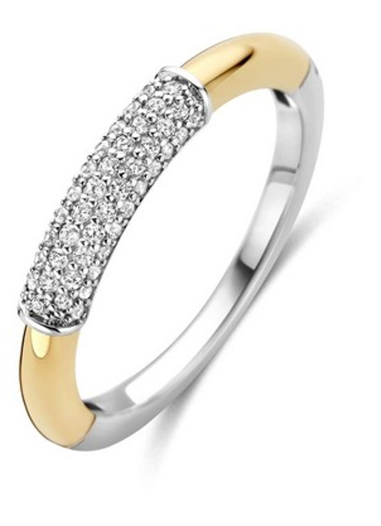 TI SENTO - Milano Dames Modern Pavé ring 12437ZY in de kleur Goud