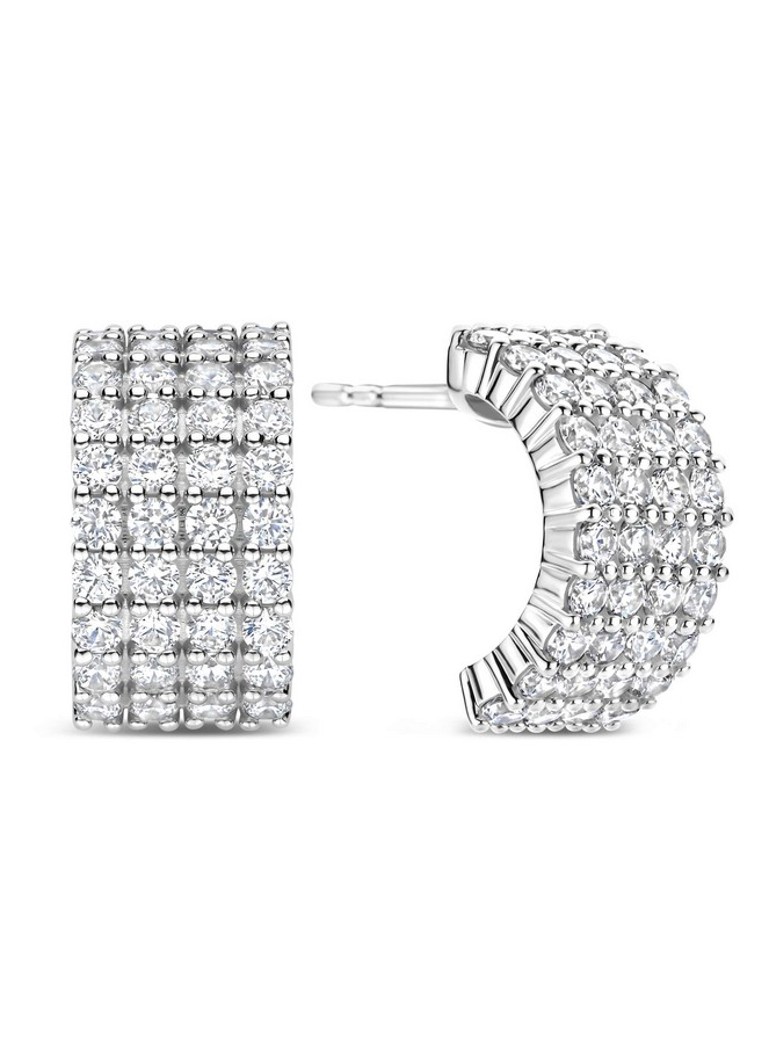 TI SENTO - Milano Dames Oorringen met zirkonia 78083ZI in de kleur Zilver