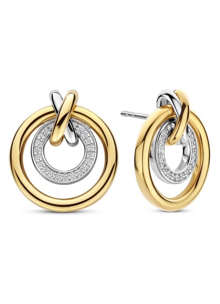 TI SENTO - Milano Dames Oorstekers verguld 78098ZY in de kleur Zilver