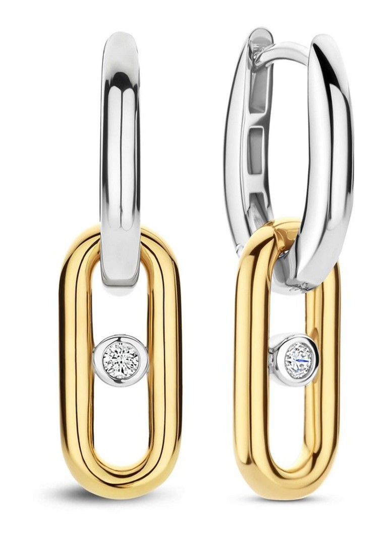TI SENTO - Milano Dames Oorringen met zirkonia 78110ZY in de kleur Goud