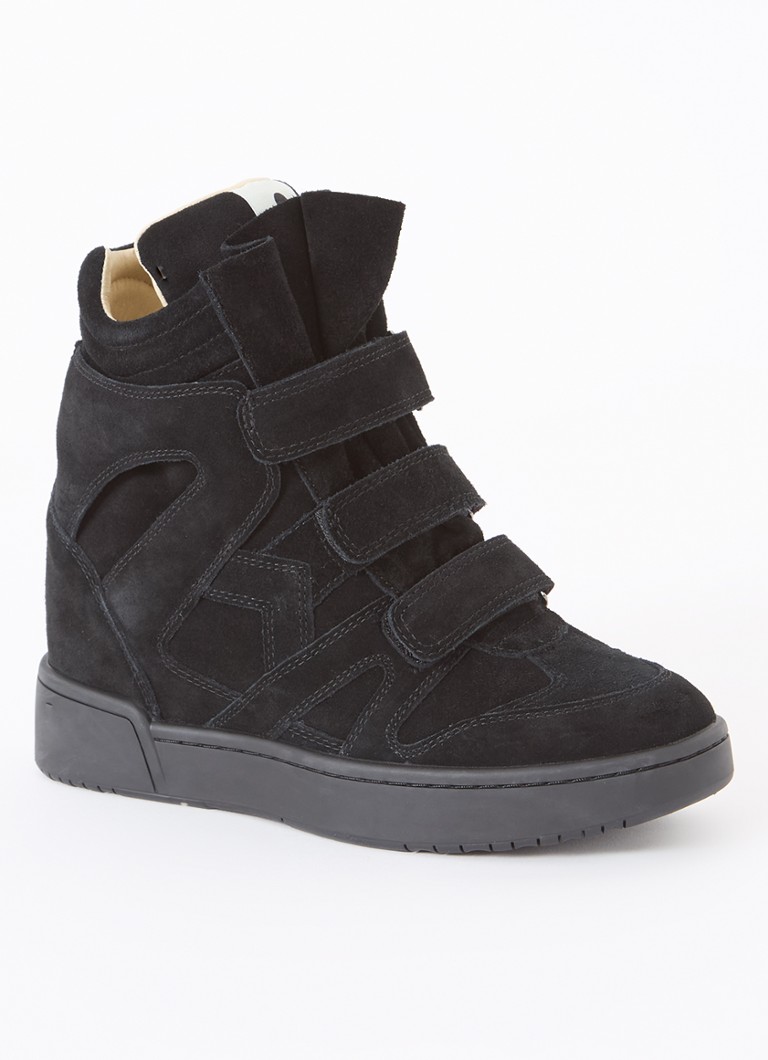 Isabel Marant Dames IM3 sneakerwedge van suède in de kleur Zwart, maat: 40