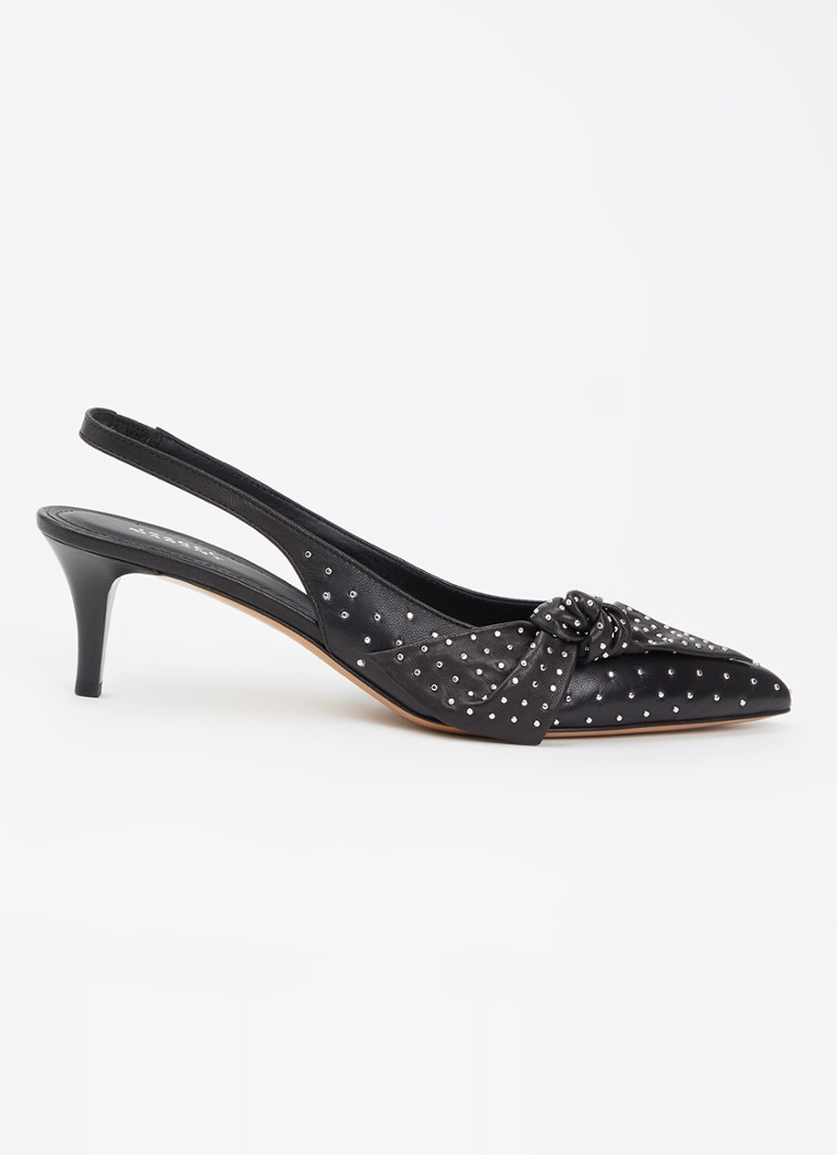 Isabel Marant Dames Palmo sling-back van lamsleer met studs in de kleur Zwart, maat: 36
