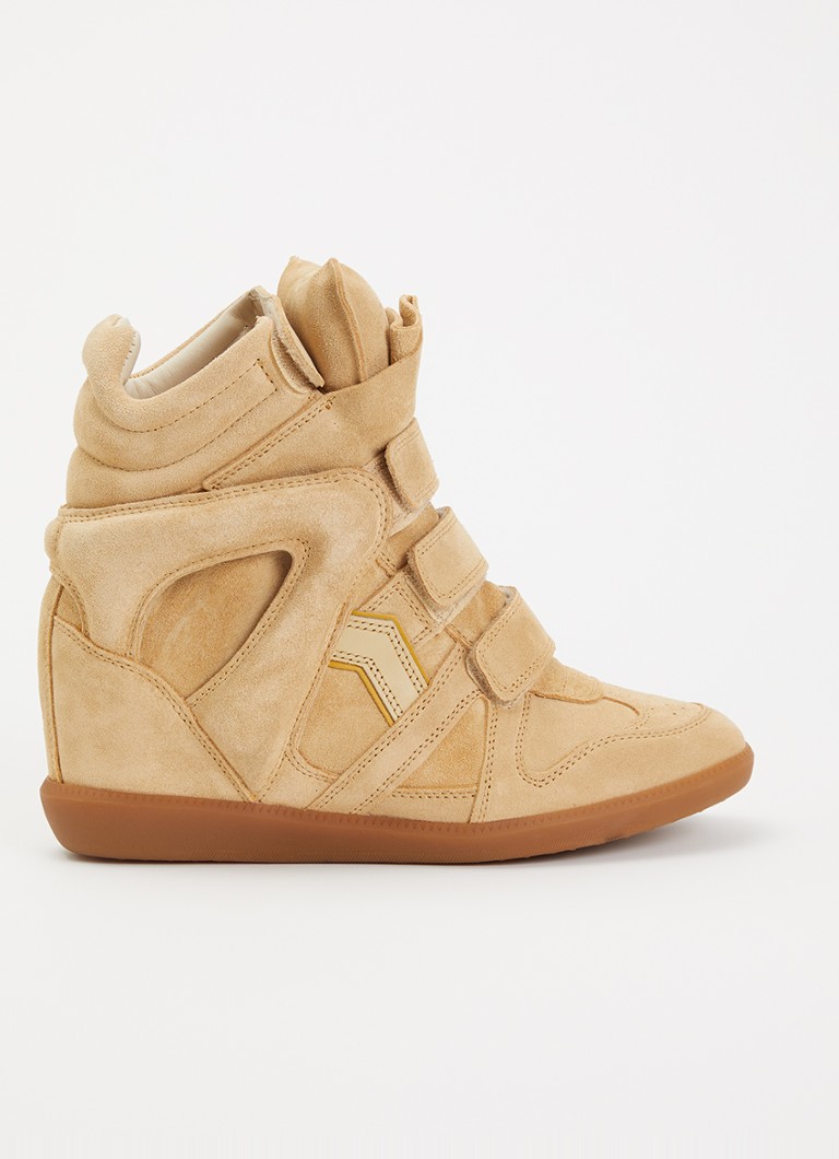 Isabel Marant Dames Bekett sneakerwedge van suède in de kleur Beige, maat: 38