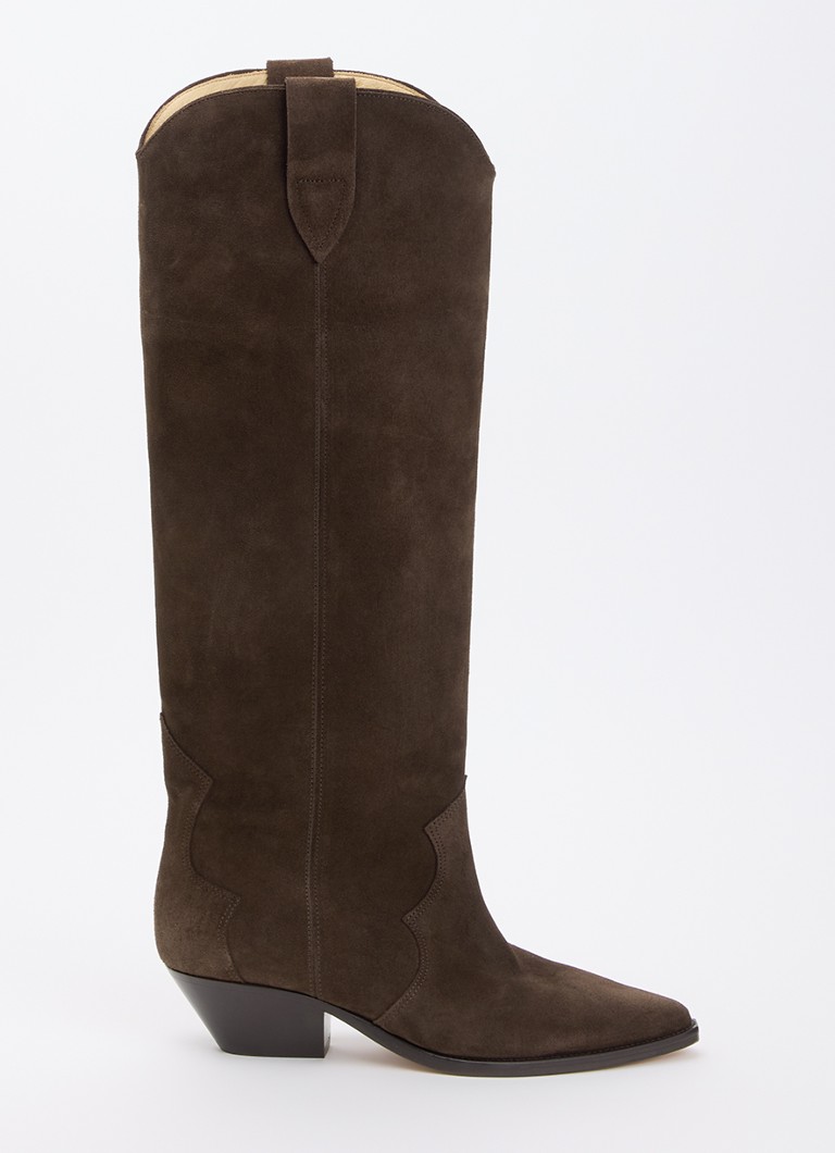 Isabel Marant Dames Denvee cowboylaars van kalfssuède in de kleur Chocoladebruin, maat: 41