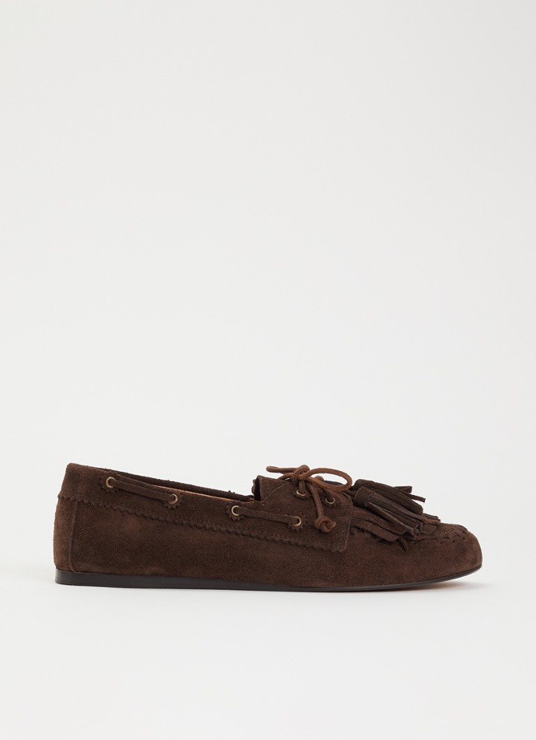 Isabel Marant Dames Fersi bootschoen van kalfssuède in de kleur Donkerbruin, maat: 41
