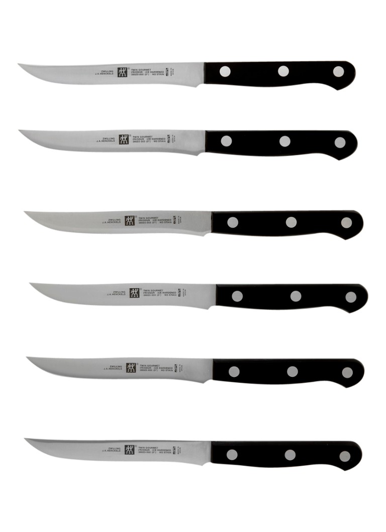 Zwilling TWIN Gourmet steakmessenset 12 cm 6-delig Zwart
