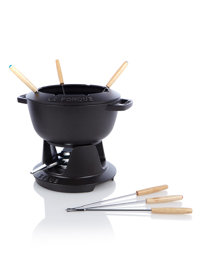 Staub Fondueset met 6 vorkjes 2,3 liter Zwart - Deal