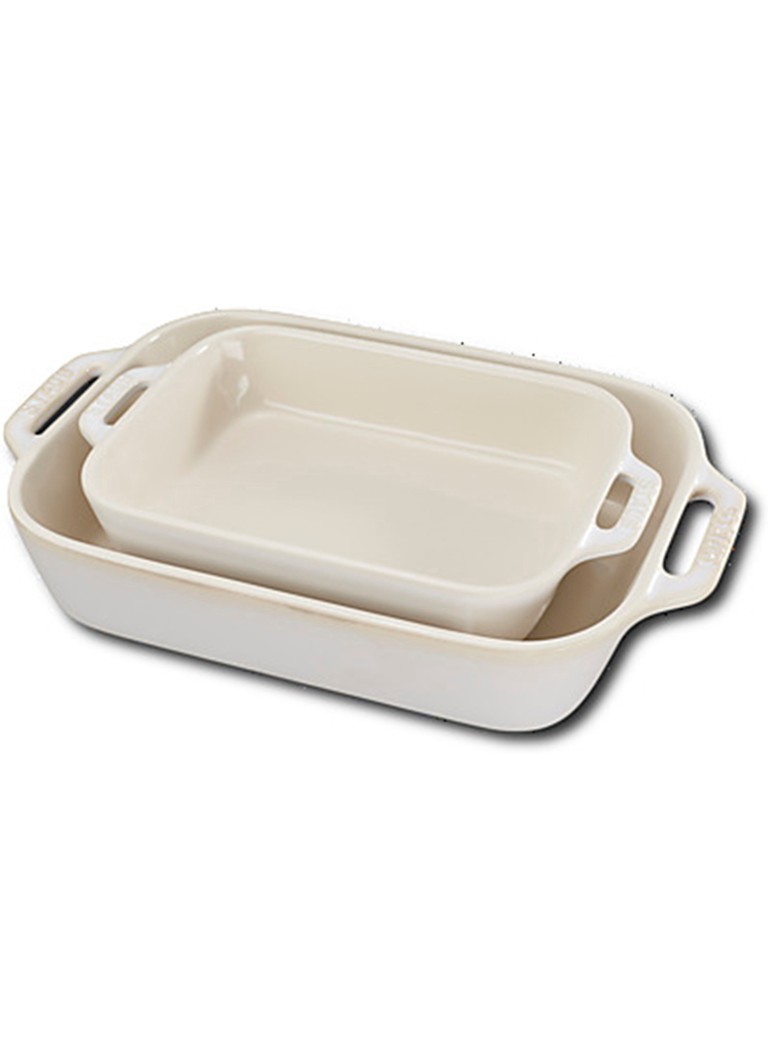 Staub Gratineerschalen 20 & 27 cm Ivoor - Deal