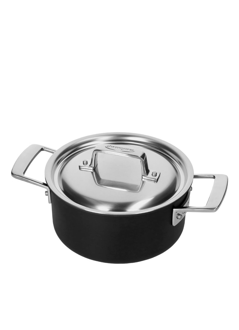 Demeyere Black 5 kookpan met deksel 18 cm Zilver