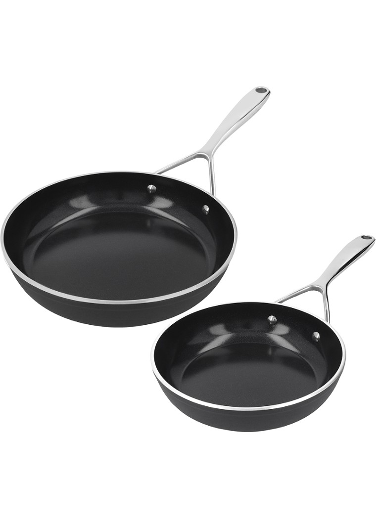Demeyere Alu Plus 3 Ceraforce koekenpannenset 20 + 24 cm Zwart - Deal