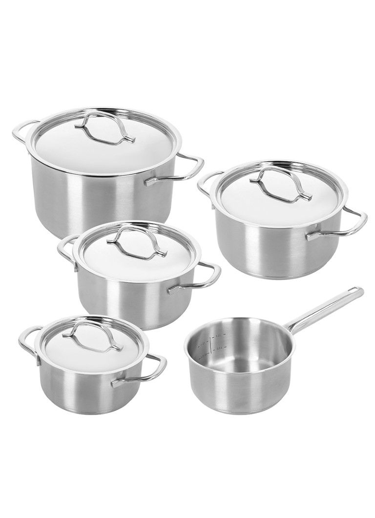 Demeyere Resto 3 pannenset 5-delig Zilver - Deal