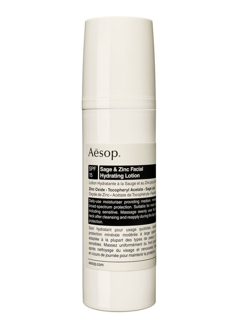 Aesop Sage & Zinc Facial Hydrating Lotion SPF15 - dag- en nachtcrème 50 ml Verzorging - Deal