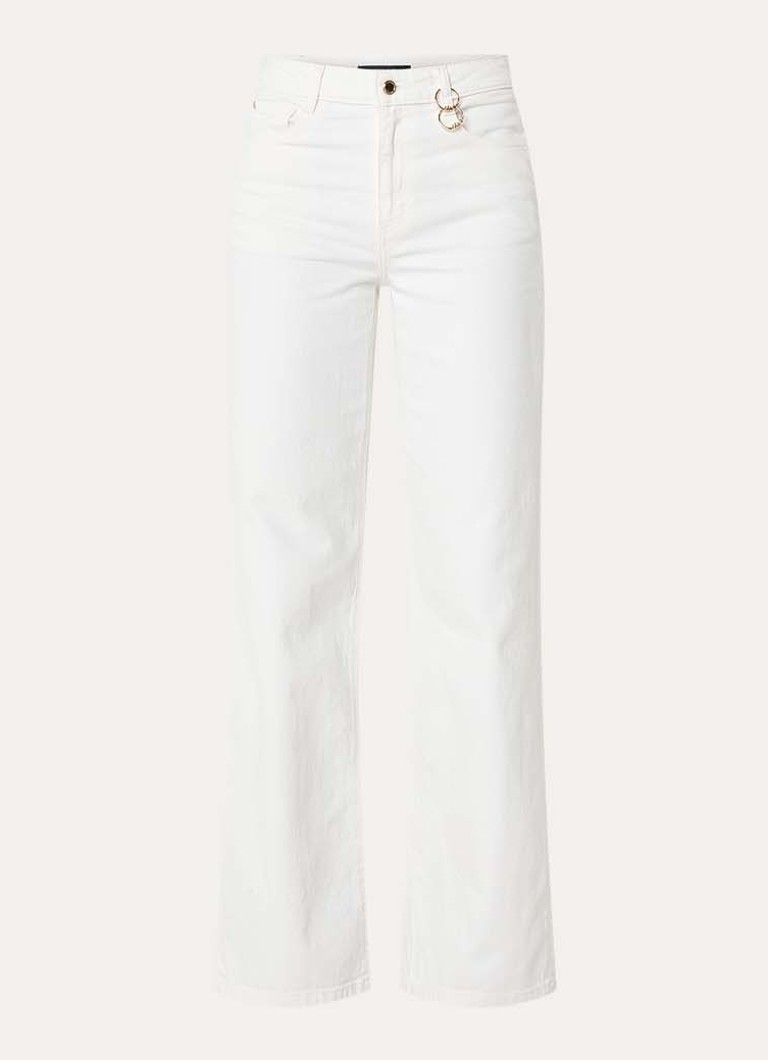 NIKKIE Dames Orleans high waist flared leg jeans met gekleurde wassing in de kleur Wit