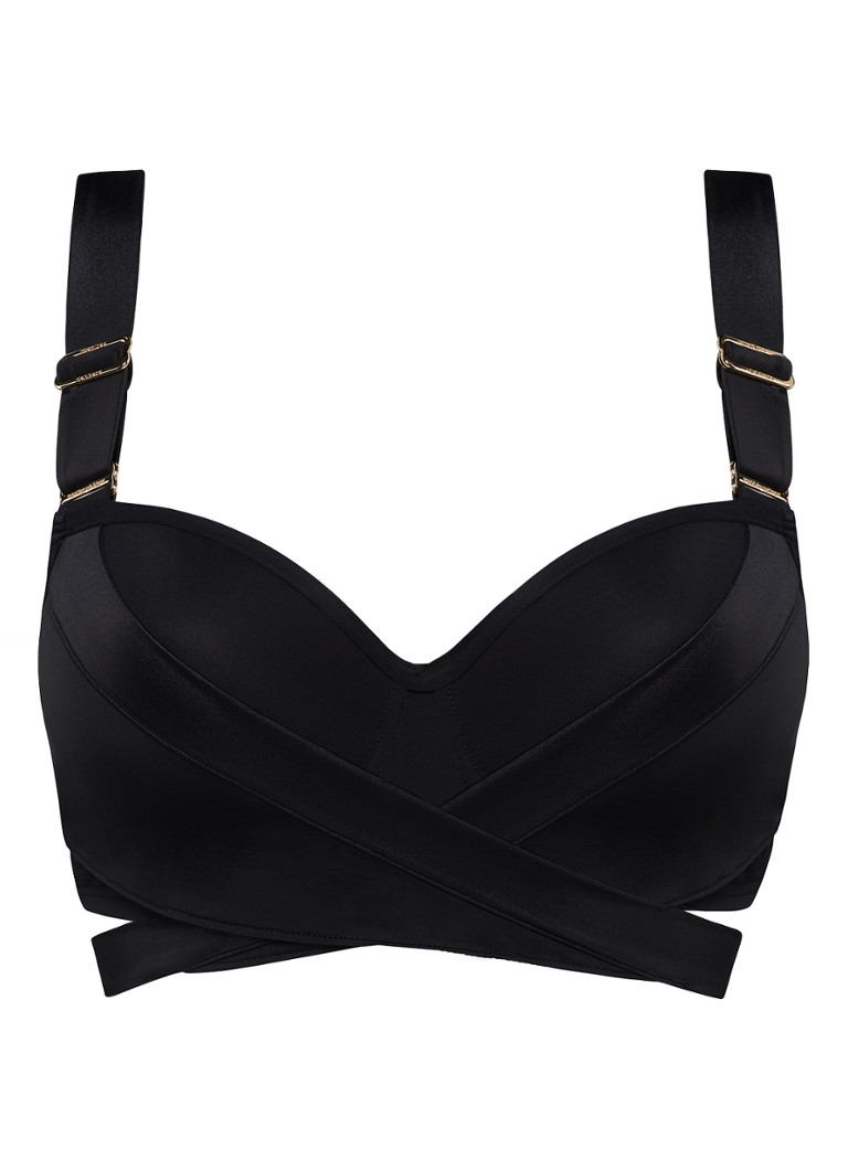 Marlies Dekkers Dames Cache Coeur push-up bikinitop met beugelondersteuning in de kleur Zwart