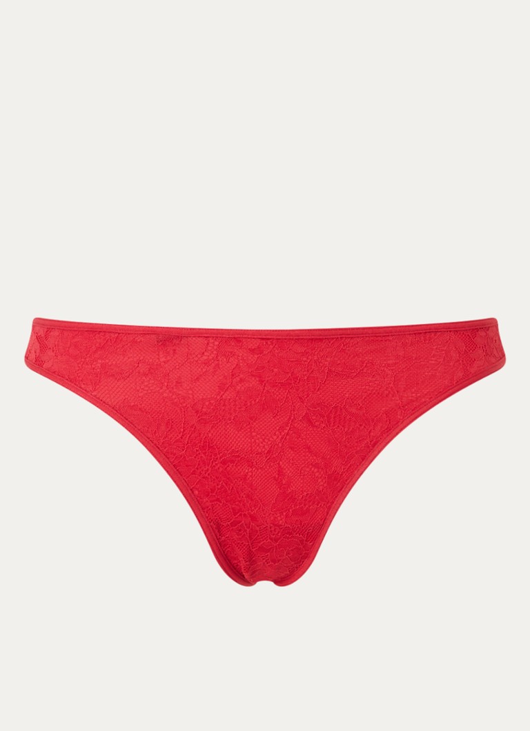 Marlies Dekkers Dames Space Odyssey string met kant in de kleur Rood