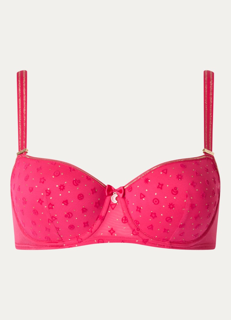 Marlies Dekkers Dames Valentina voorgevormde balconette bh met lurex in de kleur Donkerroze
