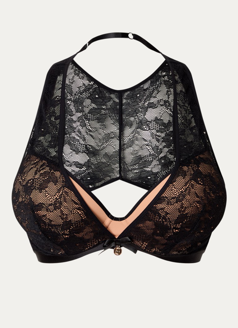 Marlies Dekkers Dames Queen Of Wands push up bh met overlay van kant in de kleur Zwart