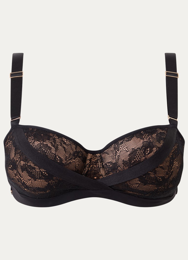 Marlies Dekkers Dames Cypher balconette bh met overlay van kant in de kleur Zwart