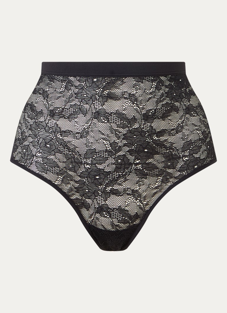 Marlies Dekkers Dames Cypher high waisted ouvert slip van kant in de kleur Zwart