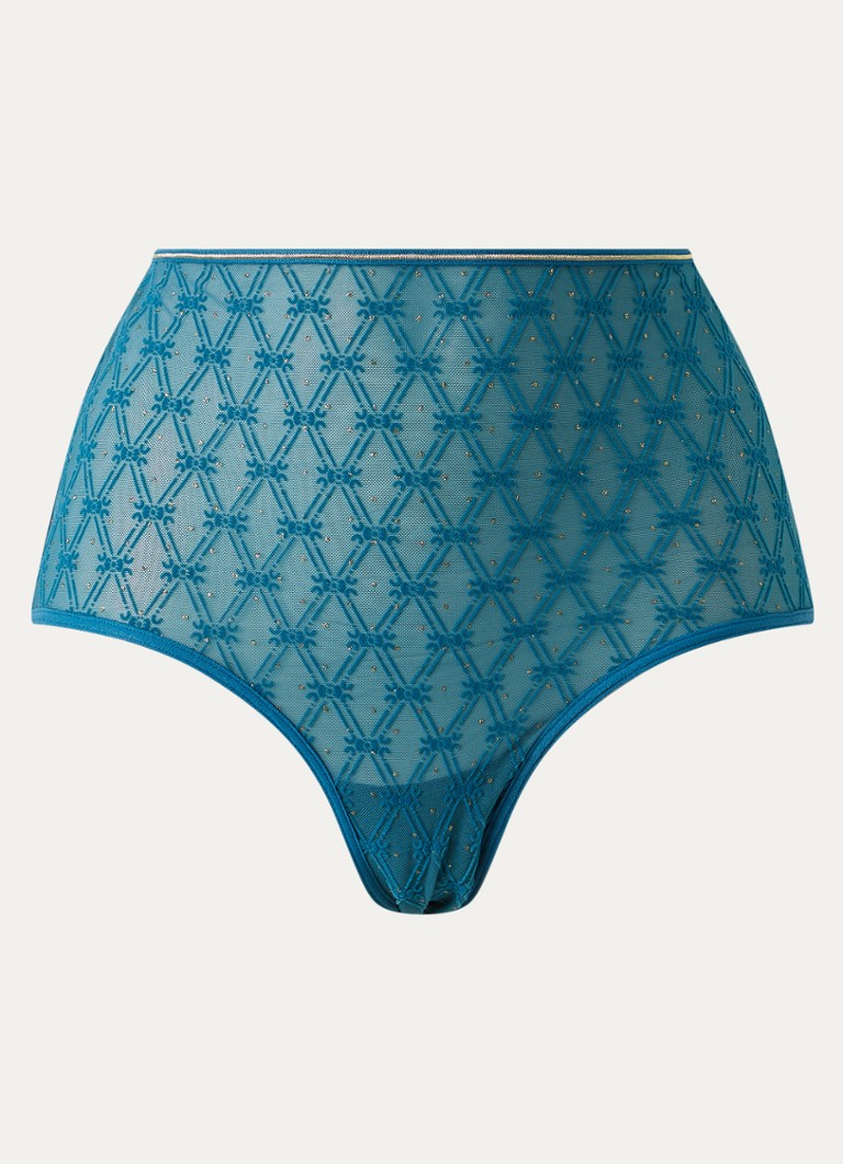 Marlies Dekkers Dames Blue Angel high waisted slip van mesh in de kleur Zeegroen