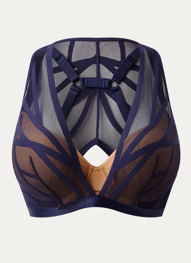 Marlies Dekkers Dames The Illusionist beugel bh met overlay van mesh in de kleur Donkerblauw