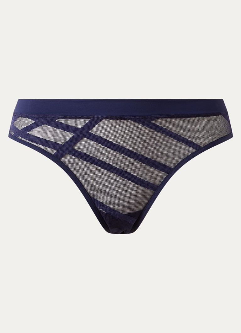 Marlies Dekkers Dames The Illusionist slip van mesh in de kleur Donkerblauw