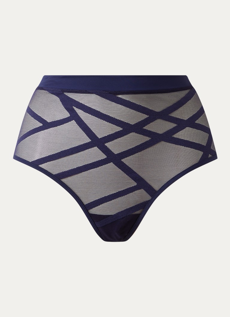 Marlies Dekkers Dames The Illusionist high waisted slip van mesh in de kleur Donkerblauw