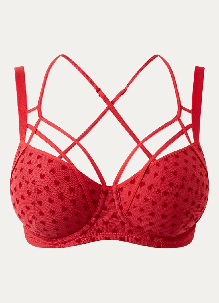 Marlies Dekkers Dames The Art Of Love balconette bh van mesh in de kleur Rood