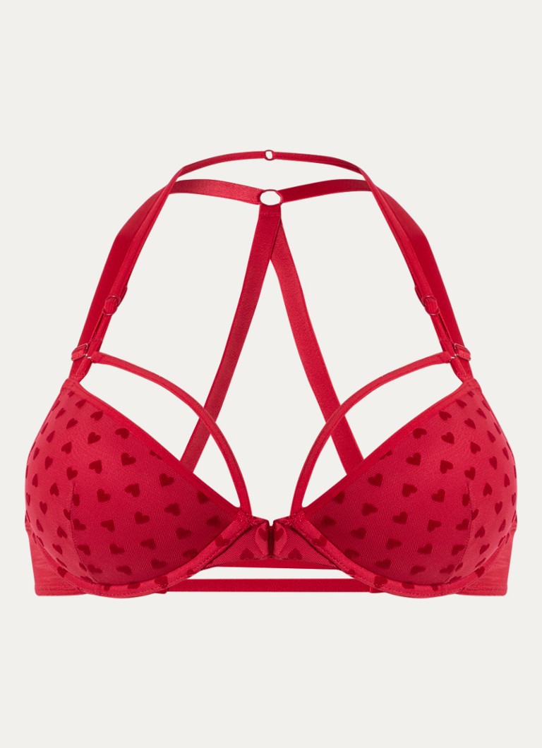 Marlies Dekkers Dames The Art Of Love push-up bh van mesh in de kleur Rood