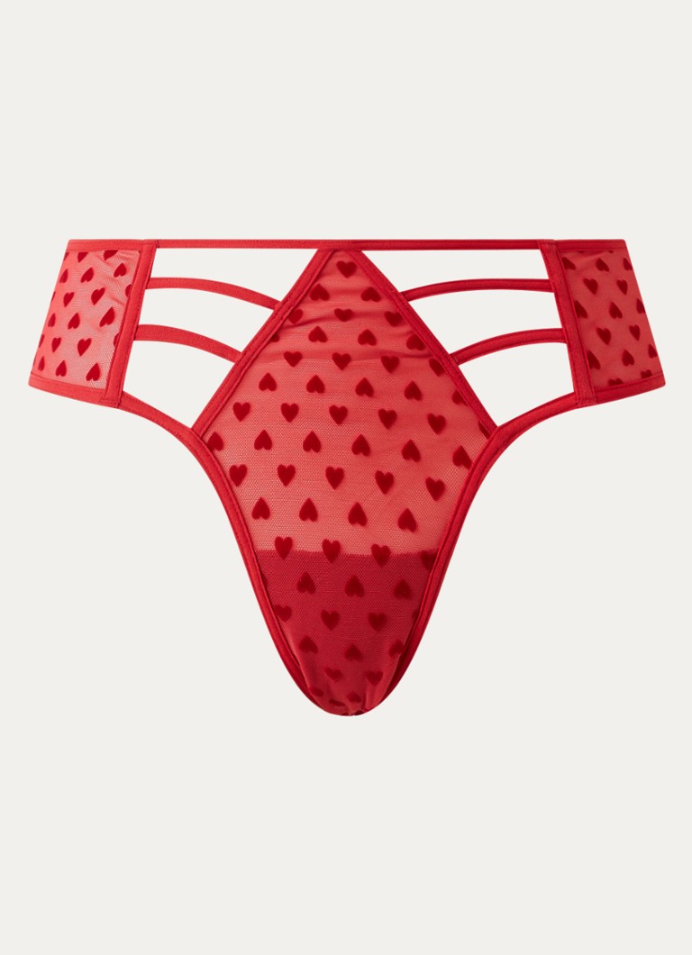 Marlies Dekkers Dames The Art Of Love slip van mesh in de kleur Rood