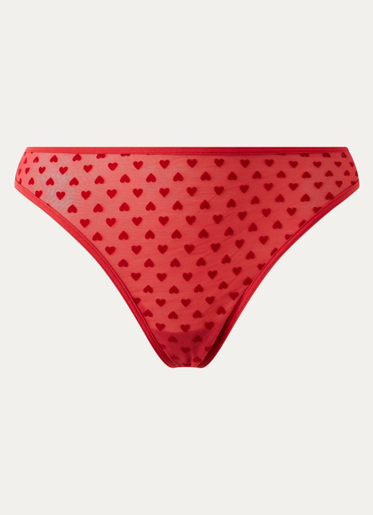 Marlies Dekkers Dames The Art Of Love tanga van mesh in de kleur Rood