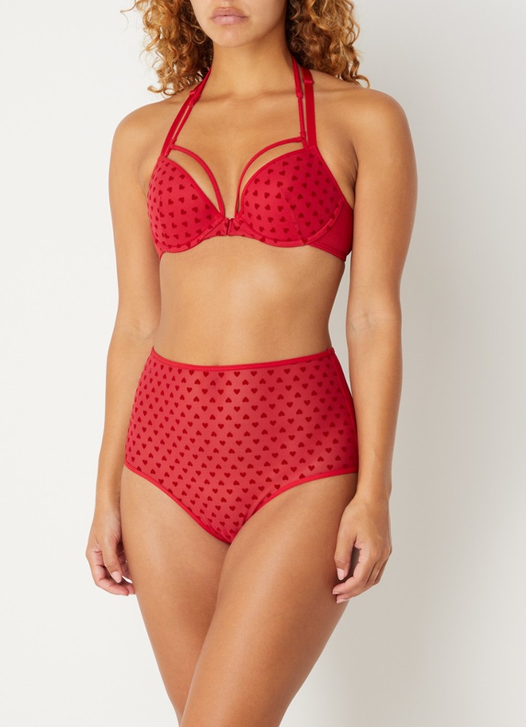 Marlies Dekkers Dames The Art Of Love high waisted slip van mesh in de kleur Rood