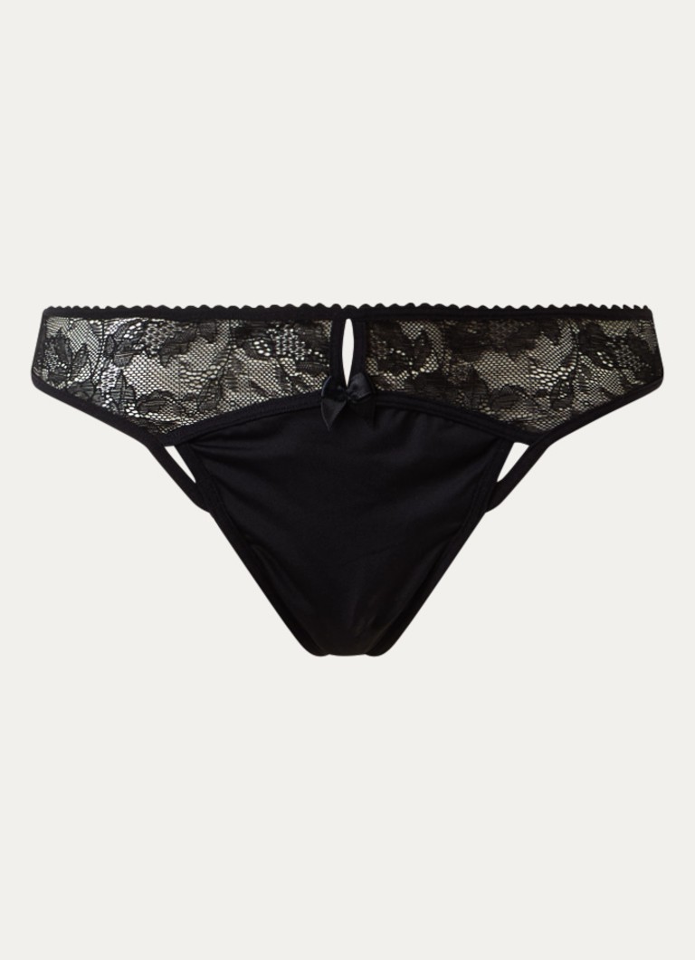 Marlies Dekkers Dames Peekaboo tanga van kant in de kleur Zwart