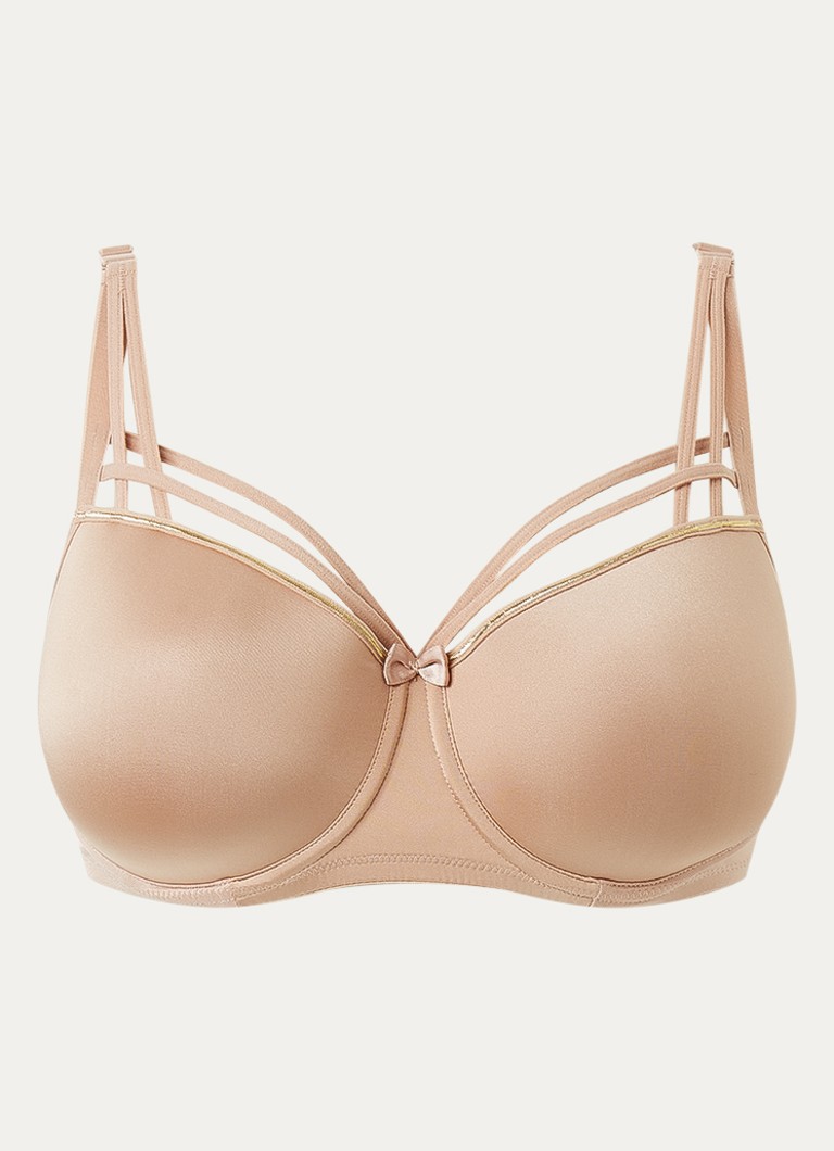 Marlies Dekkers Dames Dame De Paris voorgevormde balconette bh met lurex in de kleur Camel
