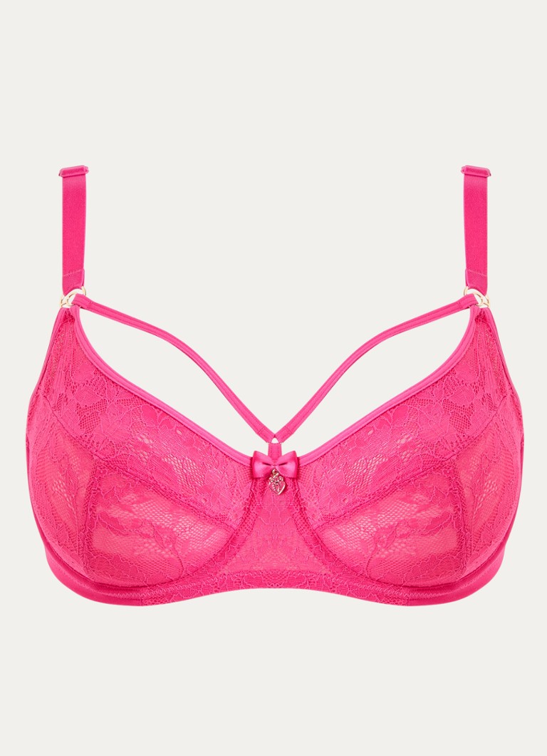 Marlies Dekkers Dames Space Odyssey balconette bh met kant in de kleur Fuchsia