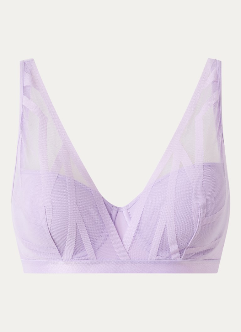Marlies Dekkers Dames The Illusionist balconette bh met mesh overlay in de kleur Lila