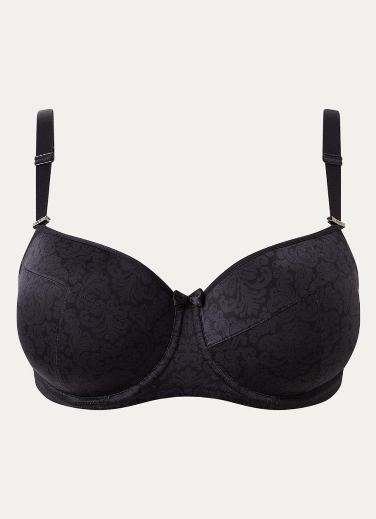 Marlies Dekkers Dames Rococo push up bh met strikdetail in de kleur Zwart
