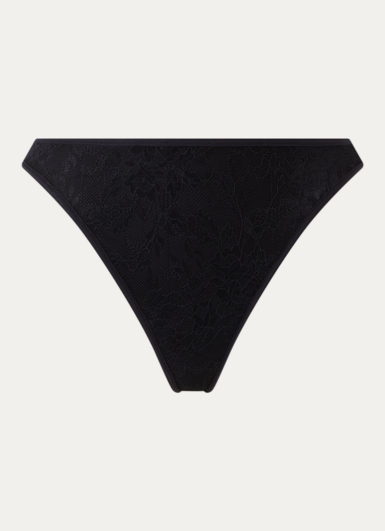 Marlies Dekkers Dames Space Odyssey string met kant in de kleur Zwart