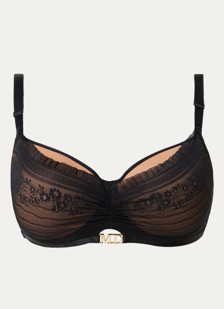 Marlies Dekkers Dames Red In Lace balconette bh met overlay van mesh in de kleur Camel