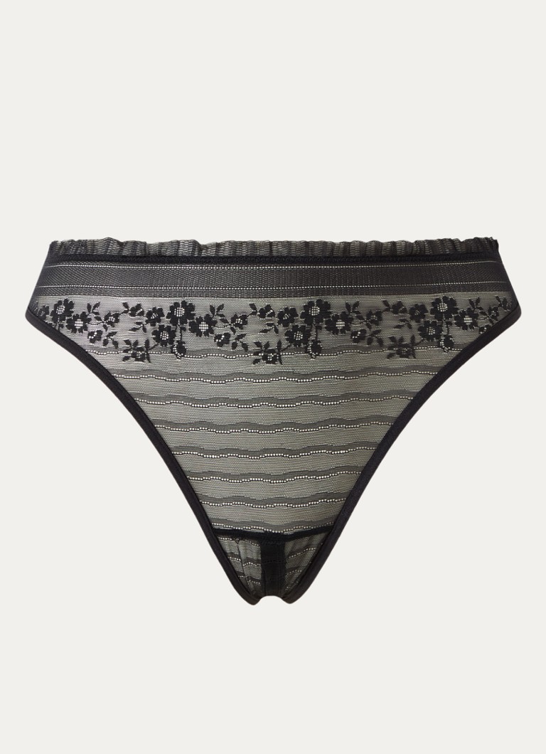 Marlies Dekkers Dames String van mesh in de kleur Zwart