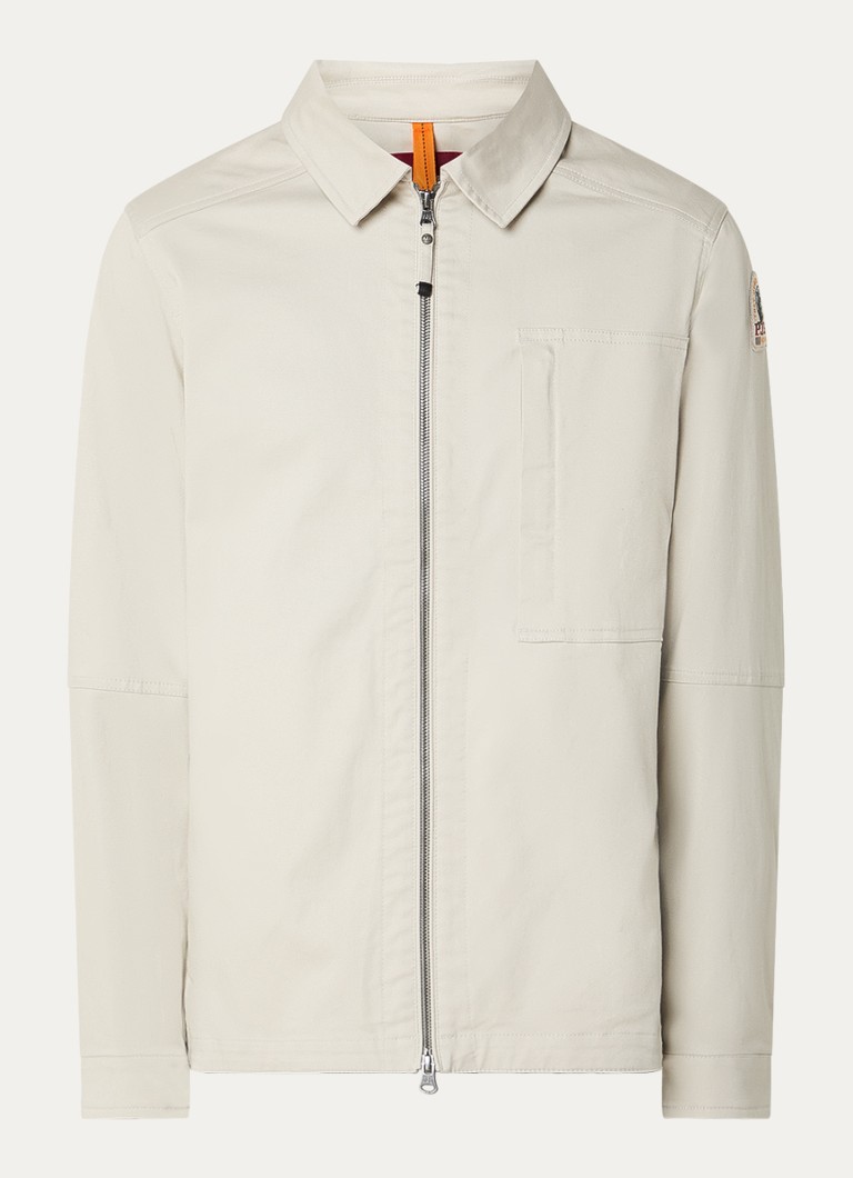 Parajumpers Heren Arabba jack met logo en steekzakken in de kleur Creme, maat: XL