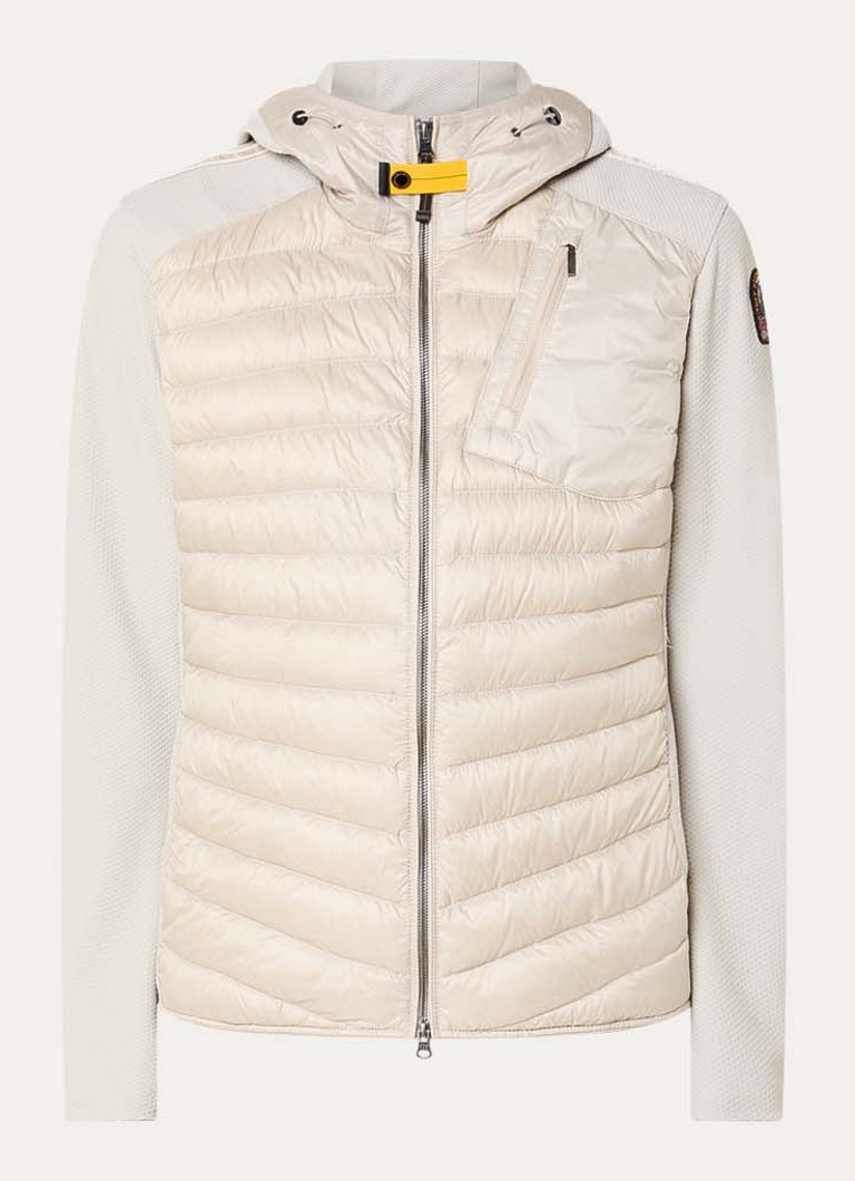 Parajumpers Heren Nolan gewatteerd jack met donsvulling en capuchon in de kleur Creme, maat: S