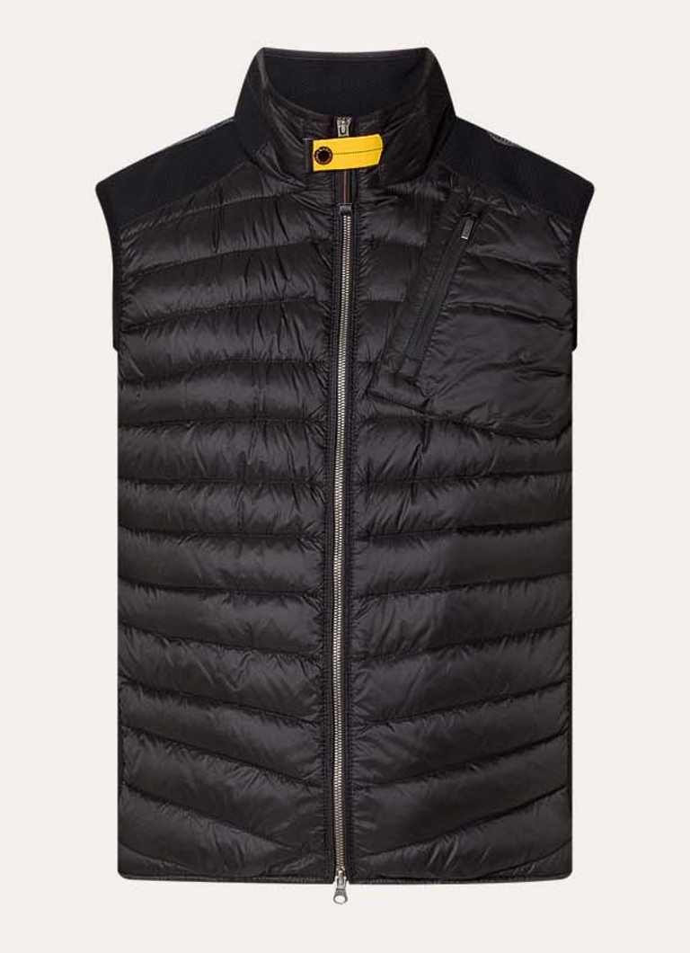 Parajumpers Heren Zavier gewatteerde bodywarmer met donsvulling en borstzak in de kleur Zwart, maat: M