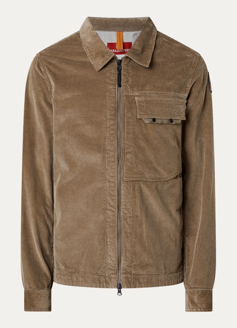 Parajumpers Heren Galross overshirt van corduroy in de kleur Zand, maat: S