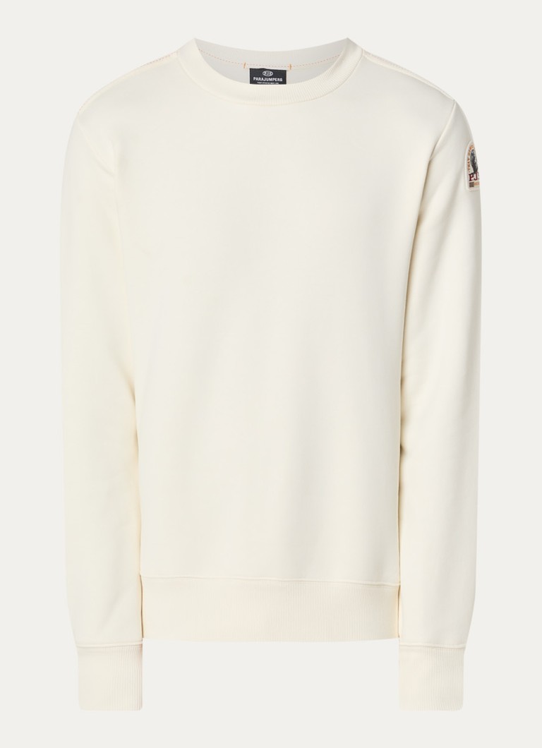 Parajumpers Heren Sweater met logo in de kleur Ivoor, maat: L