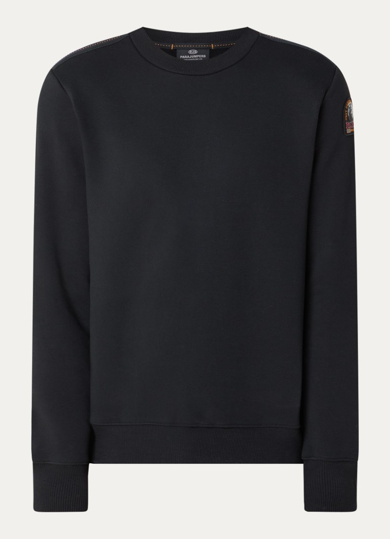Parajumpers Heren Sweater met logo in de kleur Zwart, maat: XXL
