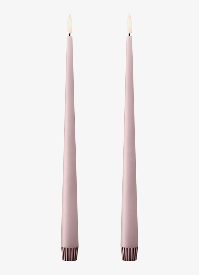 Ester & erik LED-kaars 30 cm set van 2 Roze - Deal