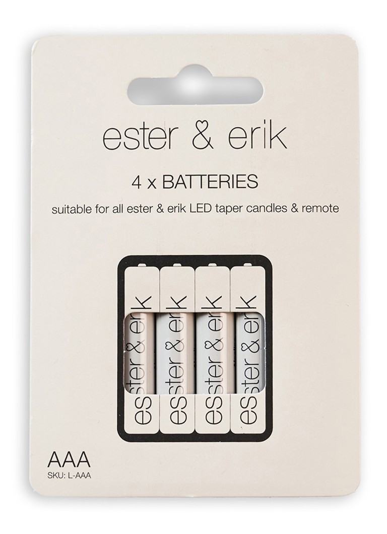 Ester & erik AAA batterij 4-pack Gebroken wit - Deal