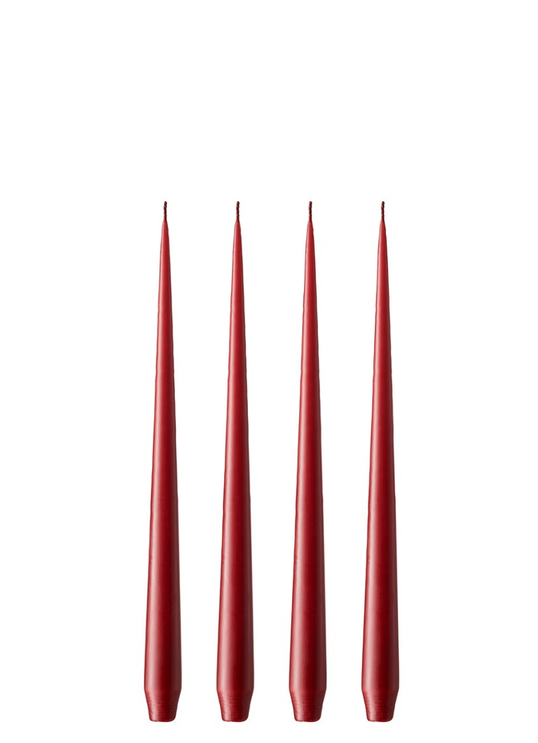 Ester & erik Taper dinerkaars 32 cm set van 4 Rood - Deal
